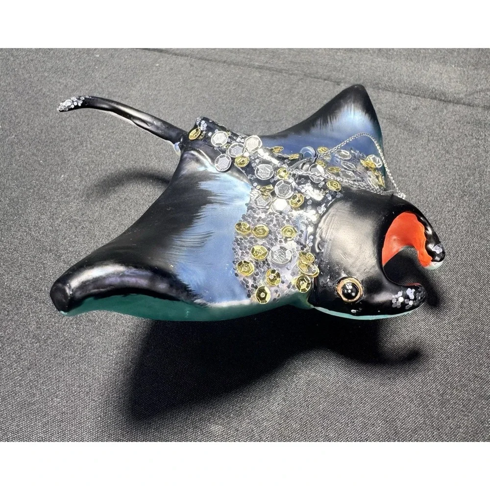 MANTA RAY Stingray Robert Stanley Glass Christmas Ornament Ocean‎ Beachy